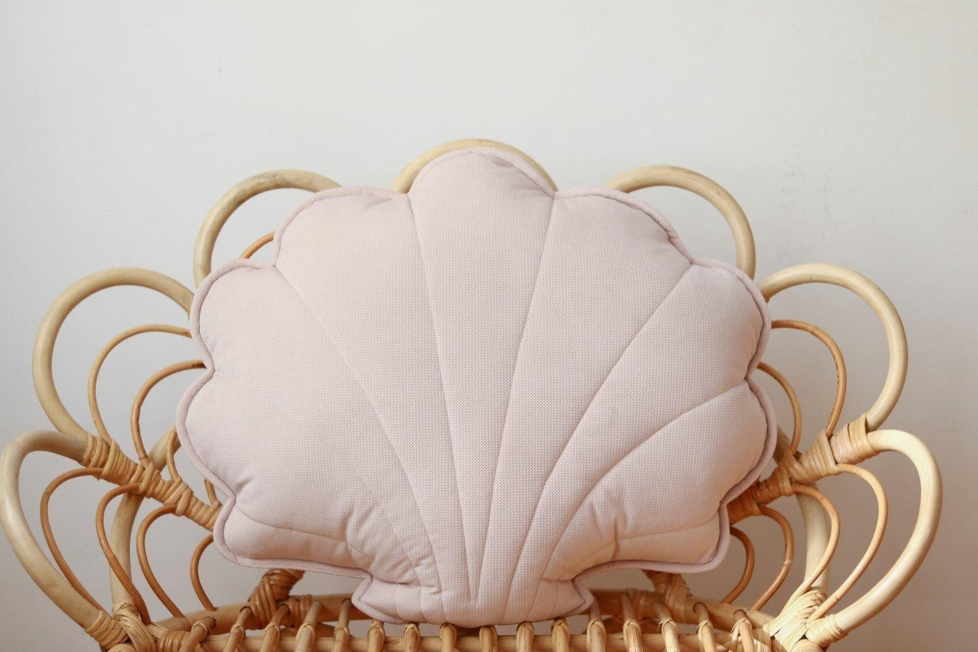 Large Velvet Powder Pink Shell Pillow