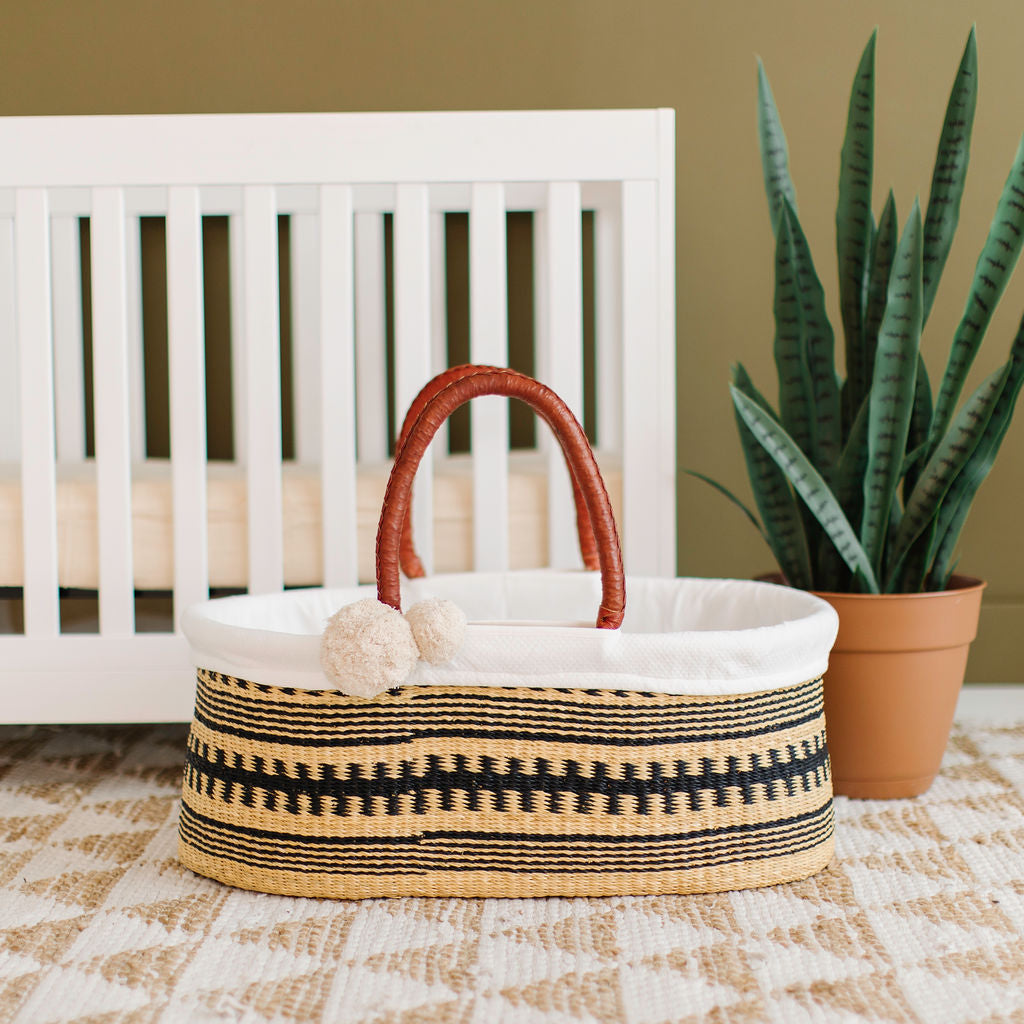 Remy No Hood African Moses Basket