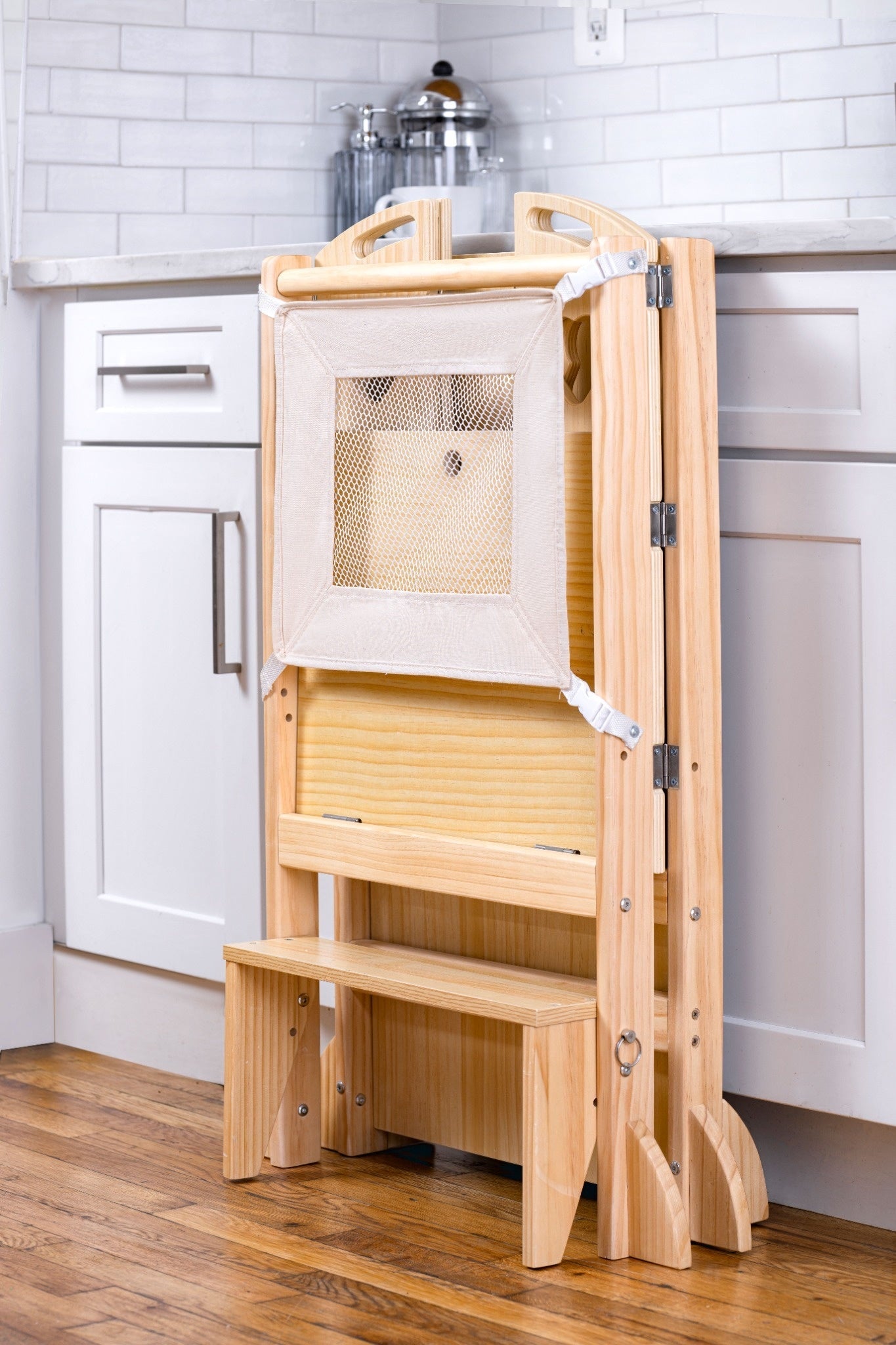 Laurel - 4 in 1 Foldable Kitchen Tower, Step Stool, Chalkboard and Slide