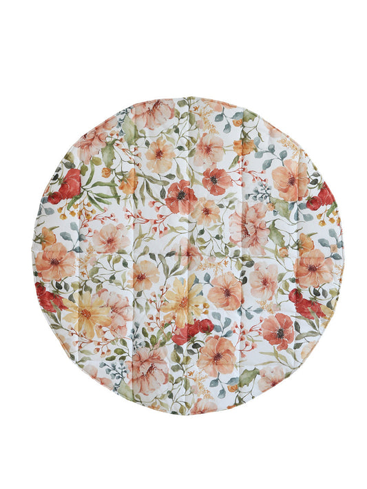 Flower Power Round Cotton Mat