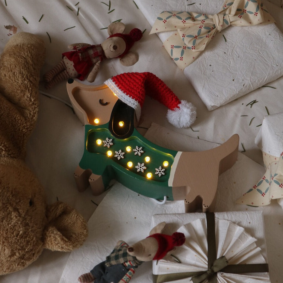 Little Lights Mini Holiday Puppy Lamp ~ Limited Edition