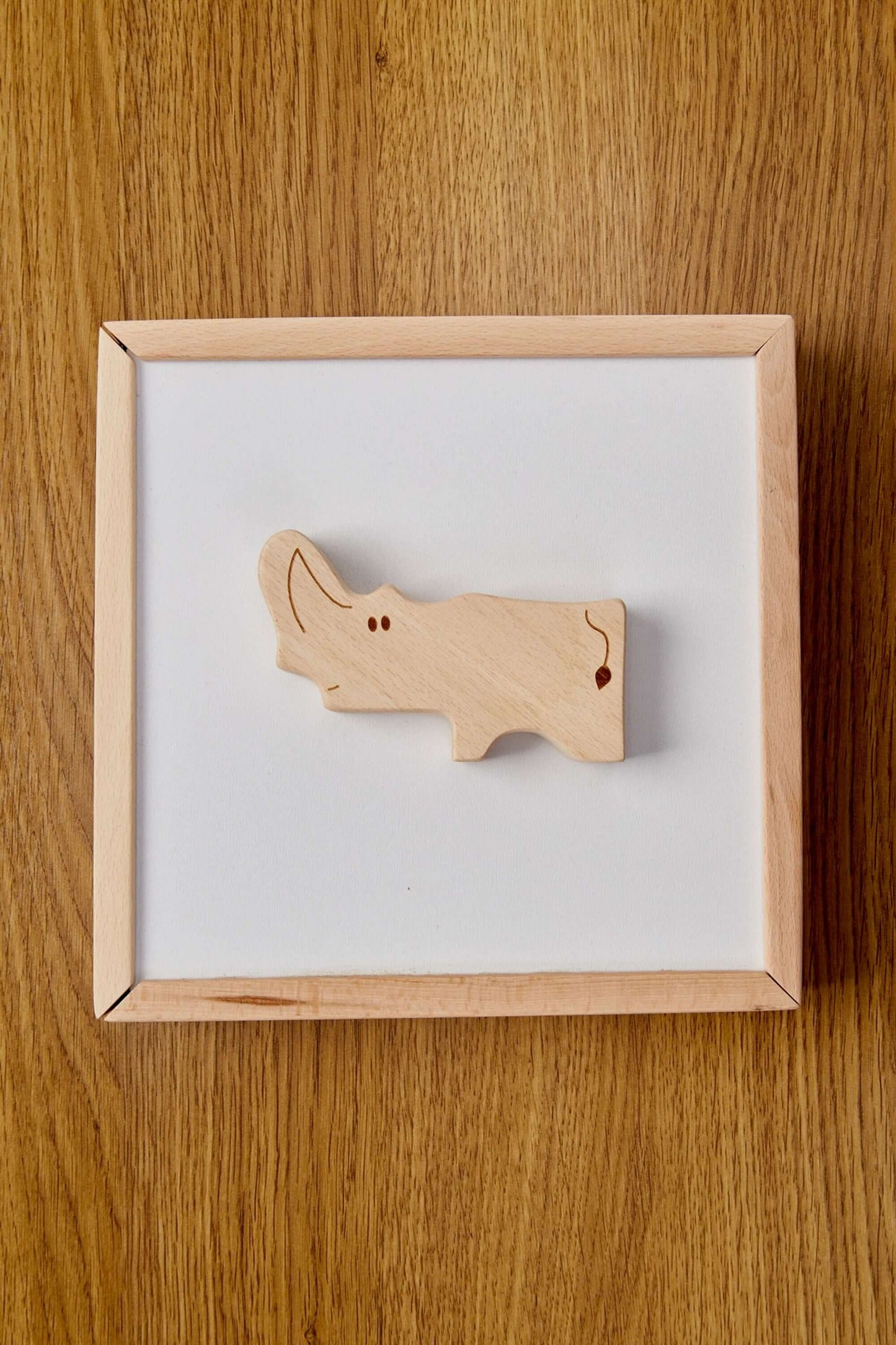 Wooden Safari Animal Puzzle Box for Toddlers