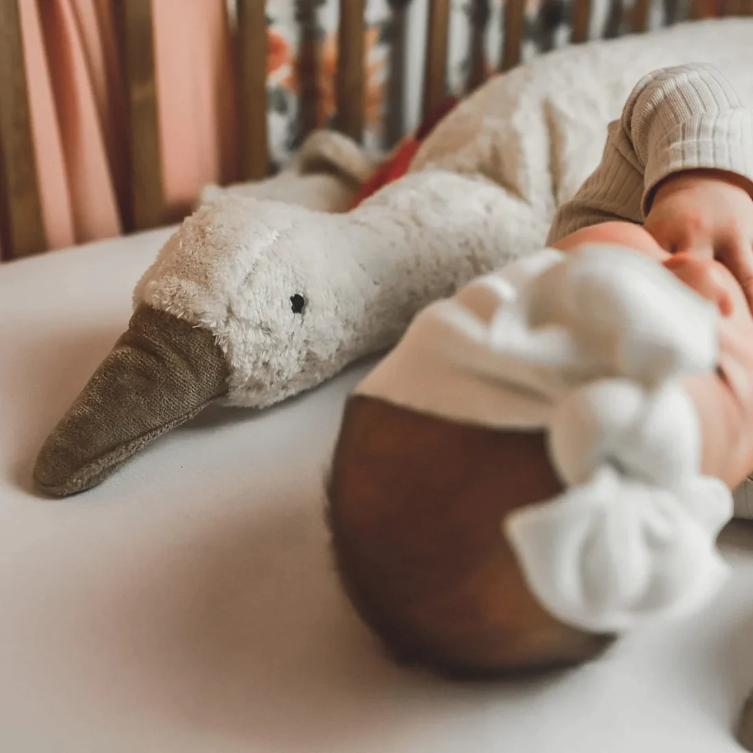 Cuddly Animal Goose Large White | Warming Pillow - Oliver Ruffus