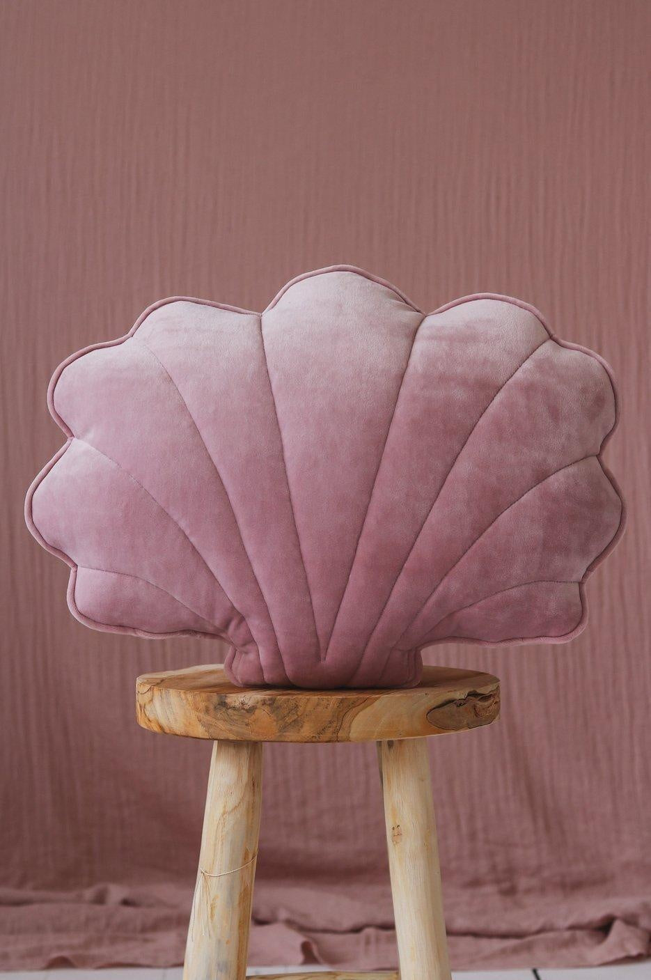 Soft Velvet Light Pink Shell Pillow