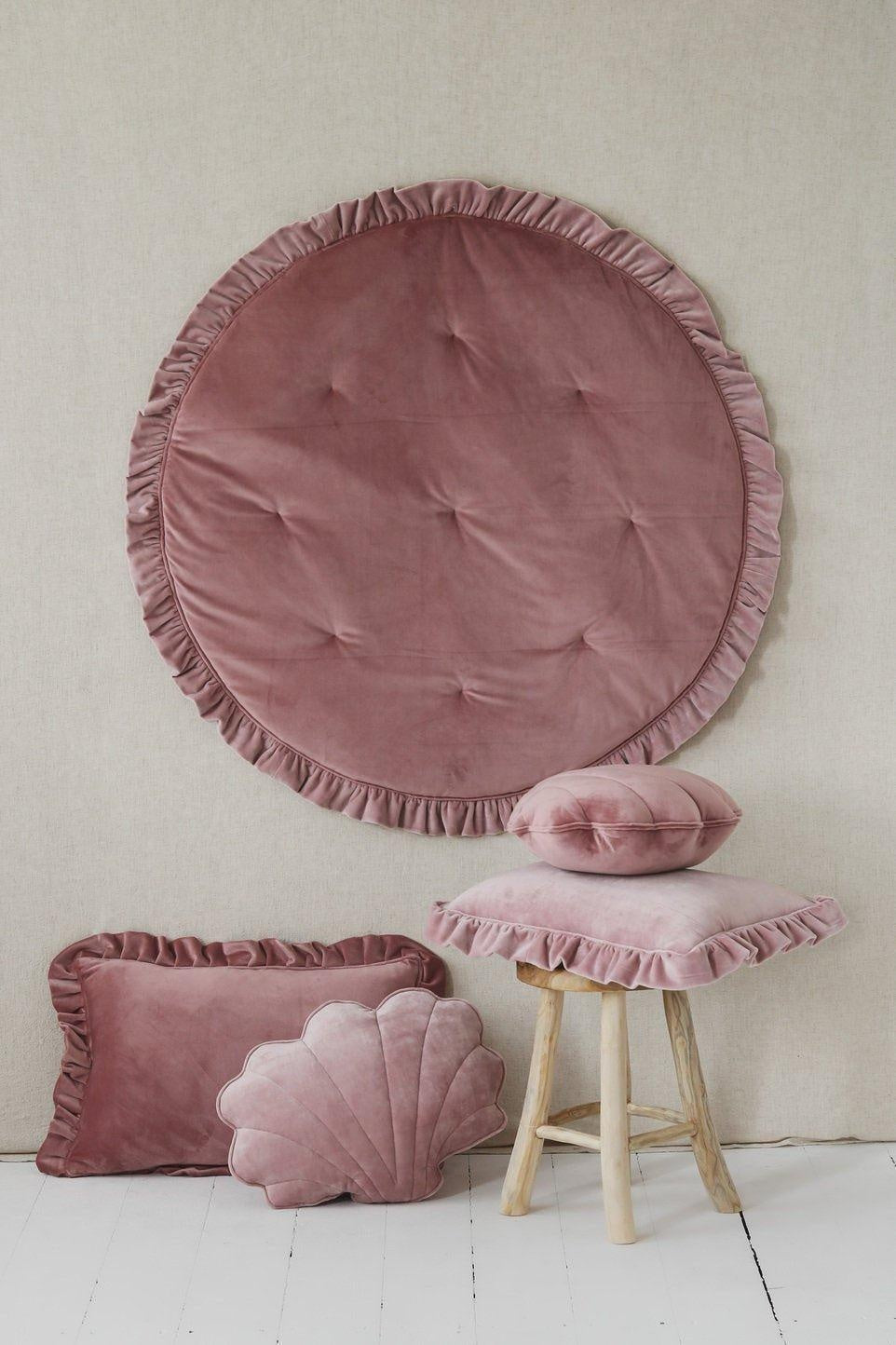 Soft Velvet Light Pink Shell Pillow