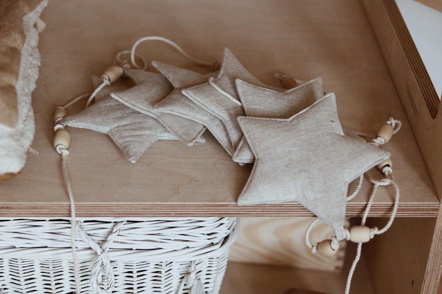 Linen “Sand Star Dust” Garland with Sand Stars