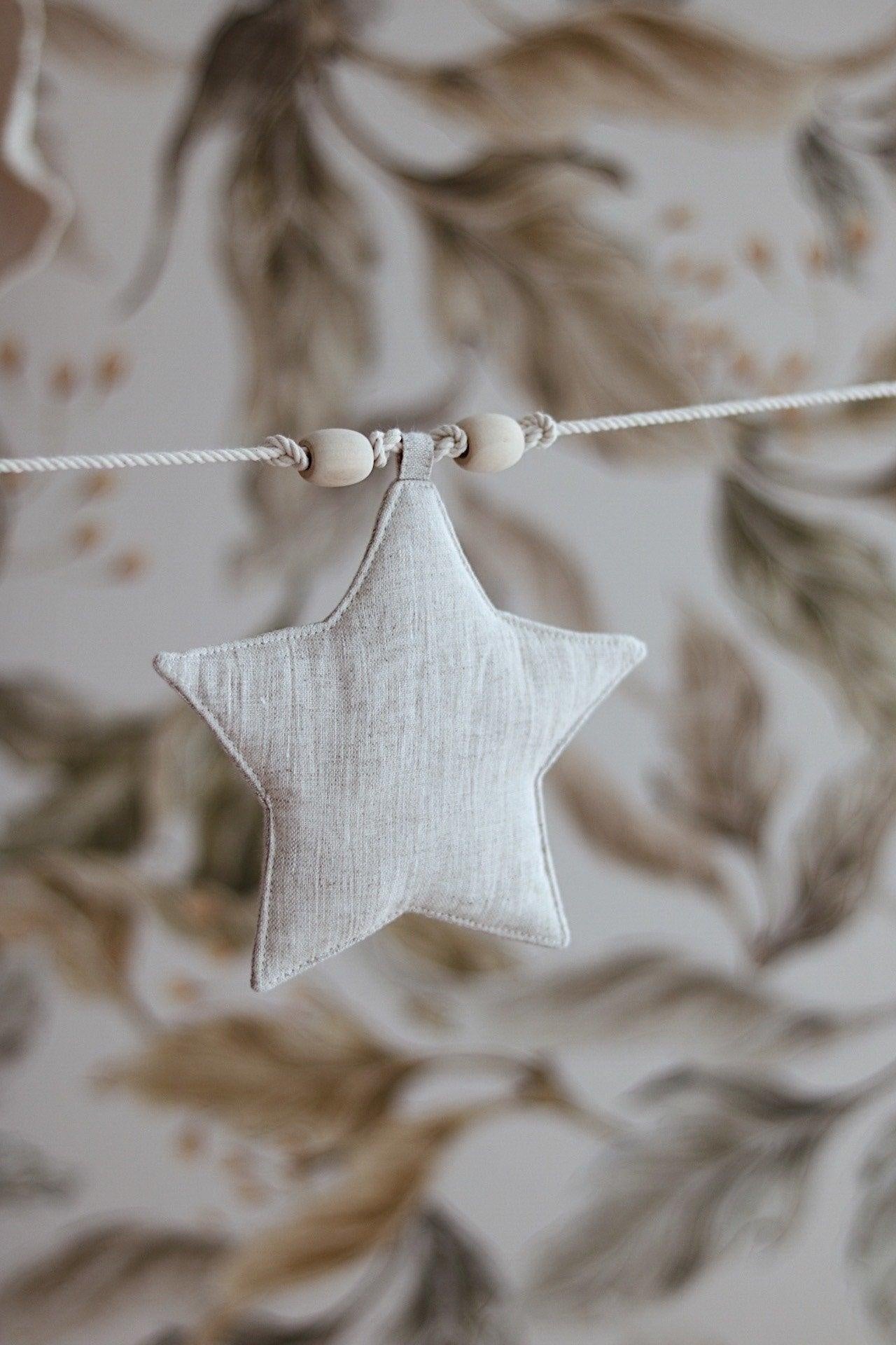 Linen “Sand Star Dust” Garland with Sand Stars