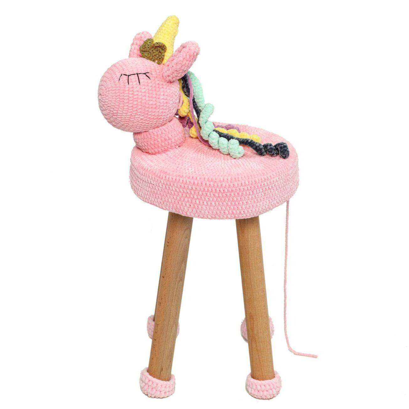 Unicorn Rug And Stool Set