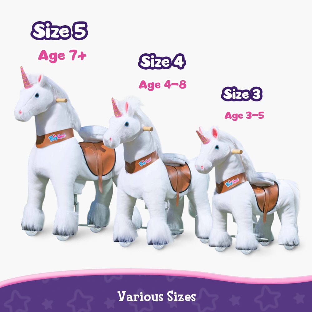 Model U Unicorn Ride-On Toy Age 3-5 White