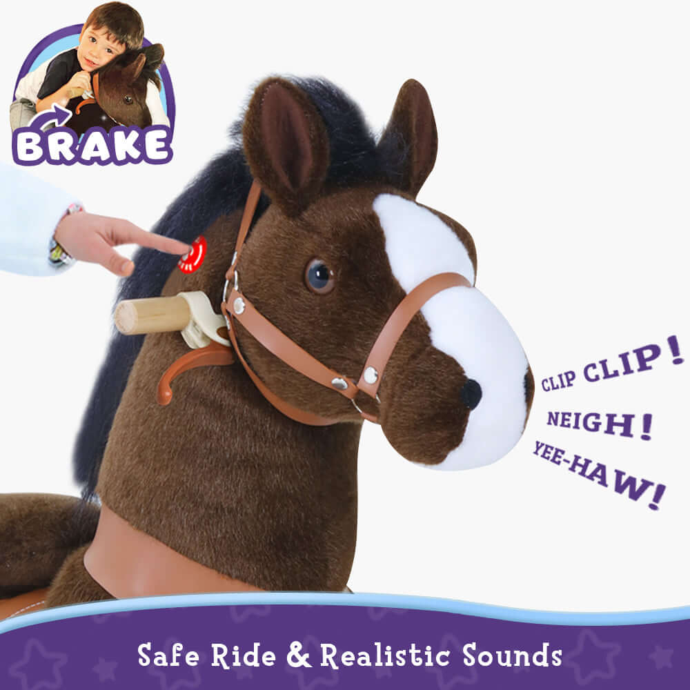 Model U Ride On Horse Toy Age 3-5 Chocolate