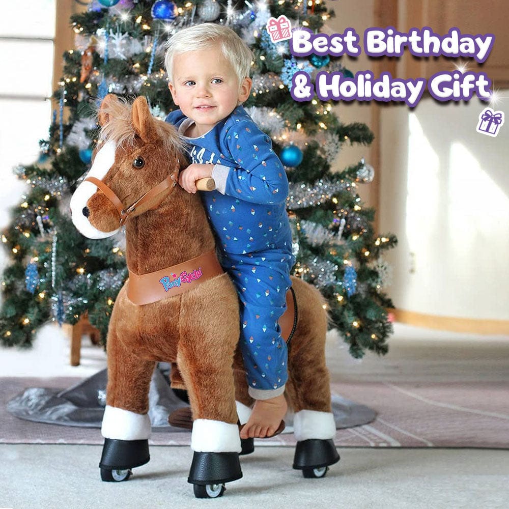 Model U Ride-On Pony Toy Age 4-8 Brown