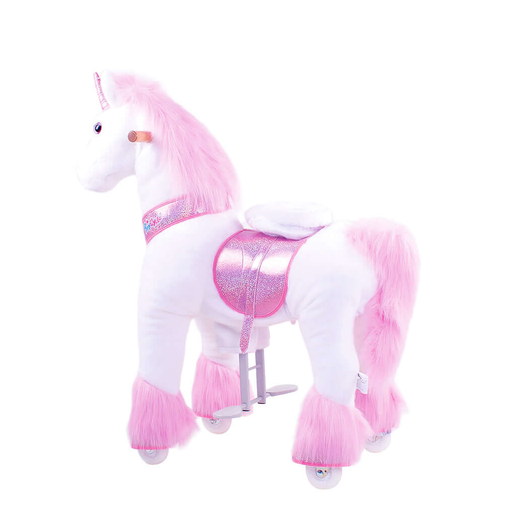 Model U Ride-On Plush Unicorn Age 4-8 Pink