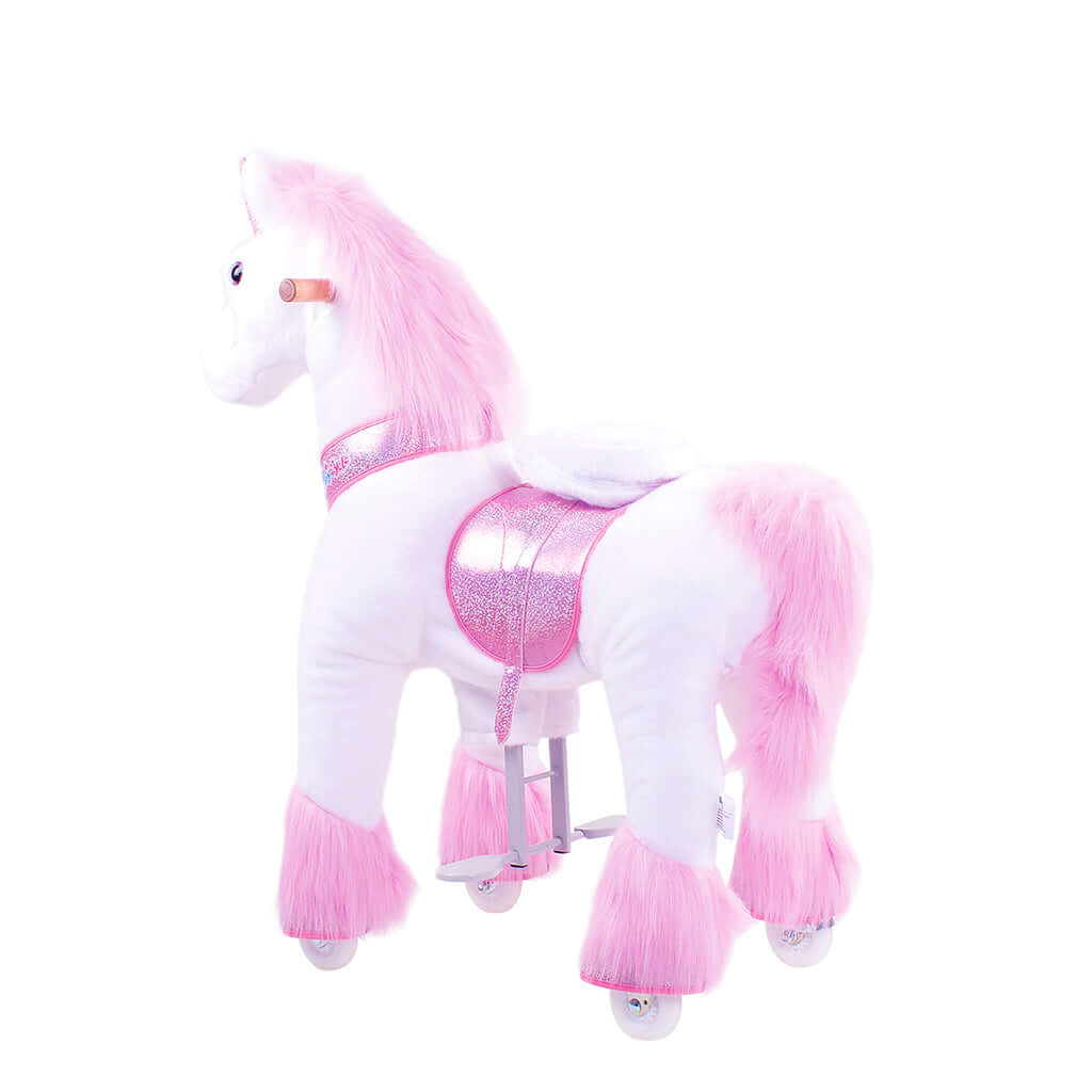 Model U Ride-On Plush Unicorn Age 4-8 Pink