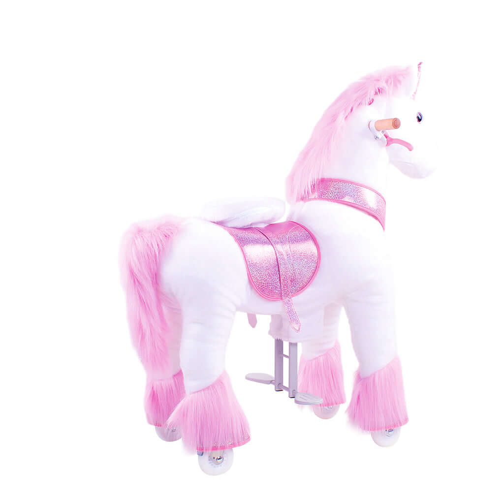 Model U Ride-On Plush Unicorn Age 4-8 Pink