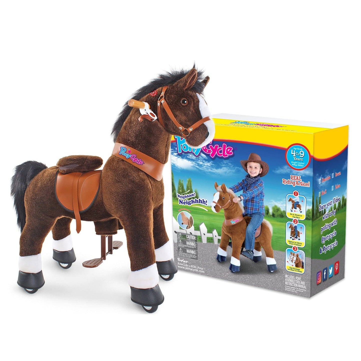 Model U Riding Horse Toy Age 4-8 Chocolate