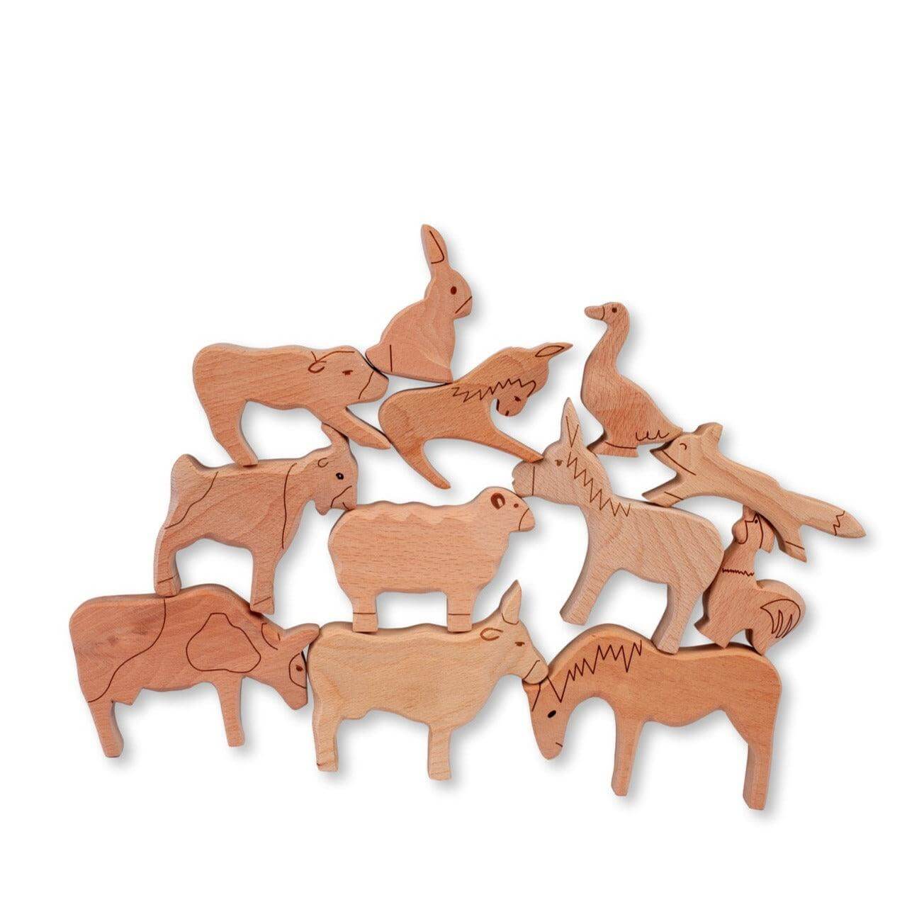 Wooden Farm Animals Set