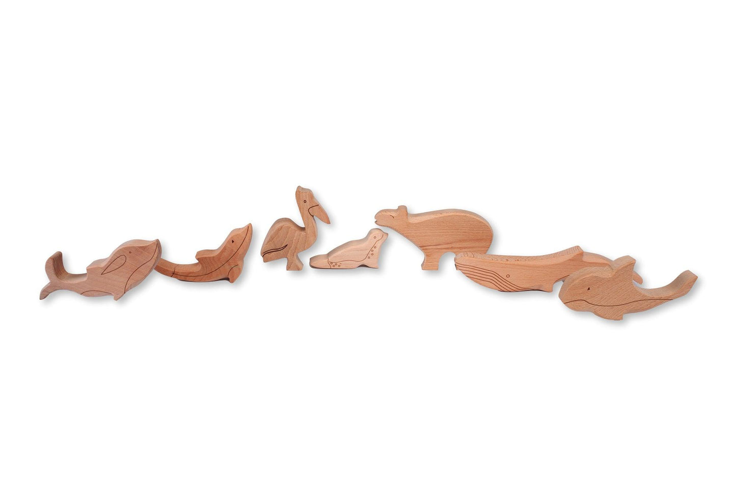 Wooden Ocean Animals Set