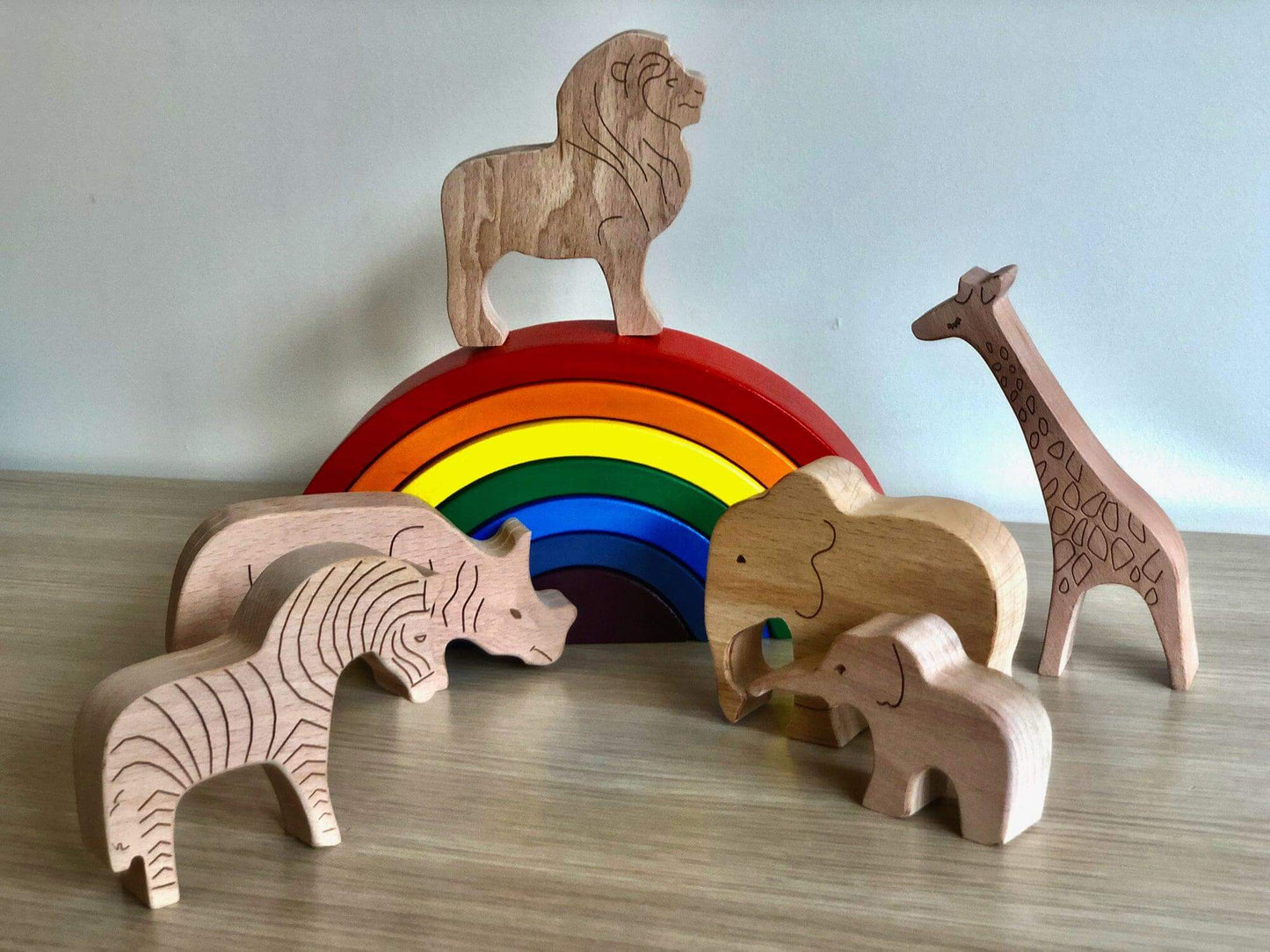 Wooden Safari Animals Set