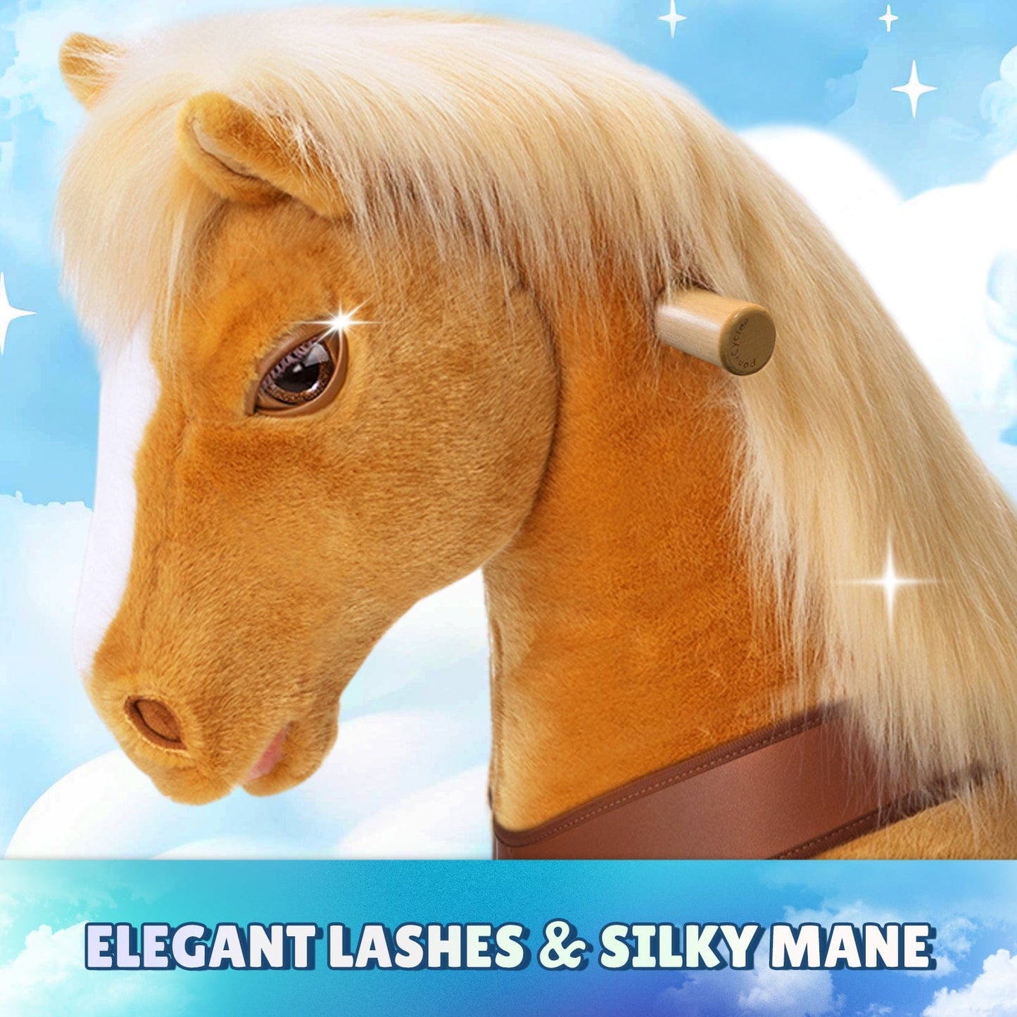 Model Y Light Brown Horse Rideable Toy for Age 3-4