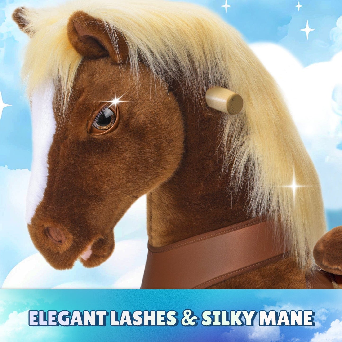 Model Y Brown Horse Rideable Toy for Age 4-7