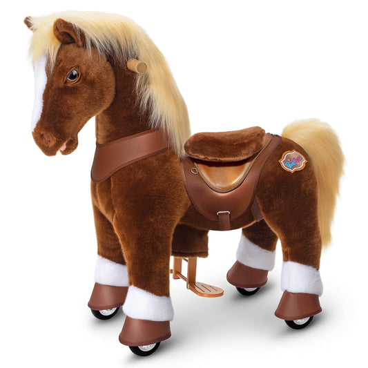 Model Y Brown Horse Rideable Toy for Age 3-4